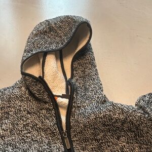 Merrell Black and White Zip-Up Sweater